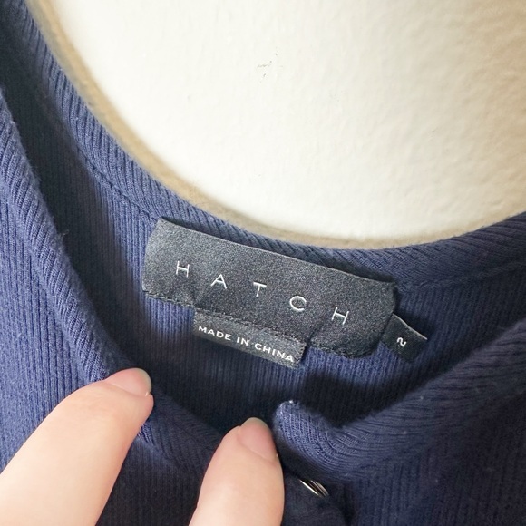 Hatch The Softest Rib Nursing Tank Dress Navy Blue Pockets 2 Medium - Picture 6 of 9